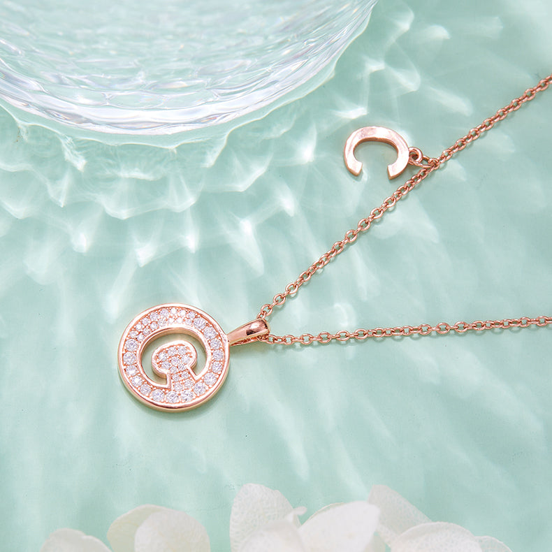 C Initial Moissanite Necklace