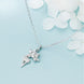 Sterling Silver Elk Diamond Necklace