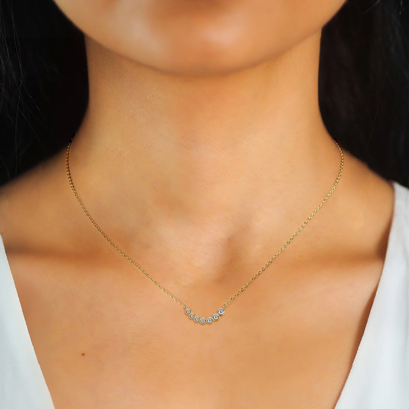 Simple Diamond Pendant Necklace