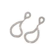 Geometric Fashion Full Diamond Earrings