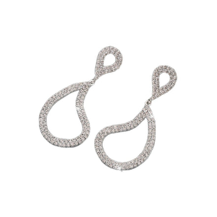 Geometric Fashion Full Diamond Earrings