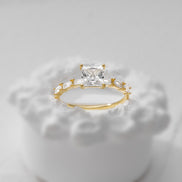 Luxury Square Diamond Studded Ring for Women