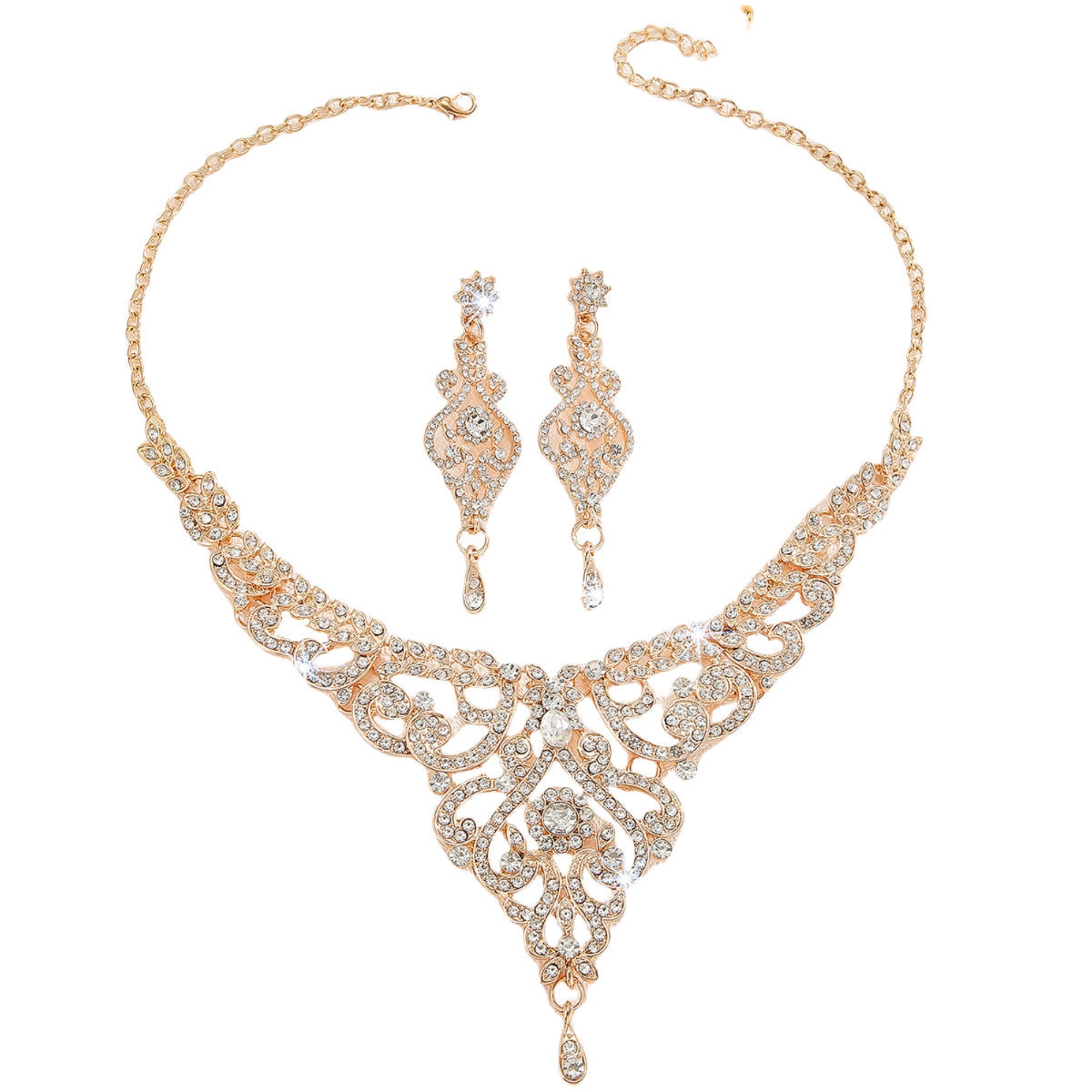 Hollow Necklace & Earrings Set