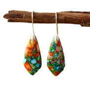Geometric Stone Pendant Earrings for Women