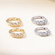 European & American Style Diamond C-Shaped Earrings