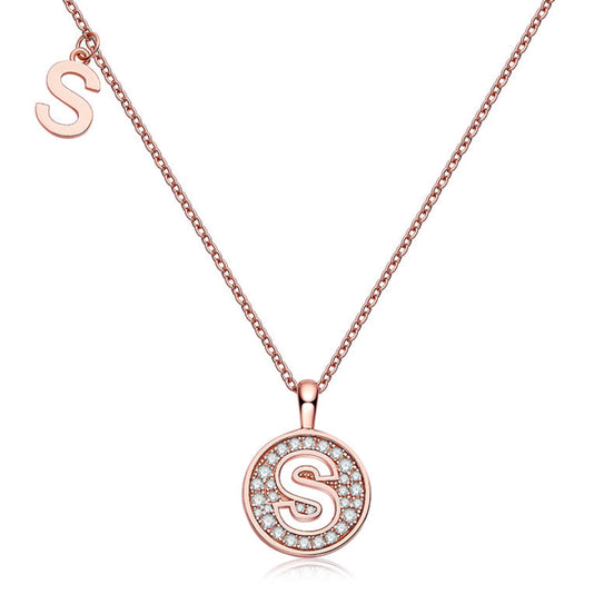 S Initial Moissanite Necklace