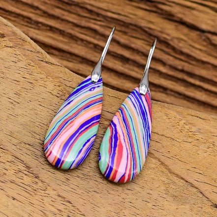 Artisan Resin Modern Drop Earrings