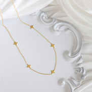 Gold Cross Charm Necklace