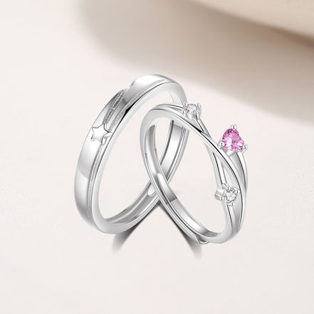 Heart Shaped Diamond Band Ring