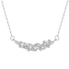 Geometric CZ Necklace | 925 Sterling Silver Minimalist Cross Chain