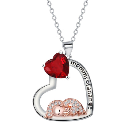Heart CZ Pendant Necklace | Rose Gold & Silver