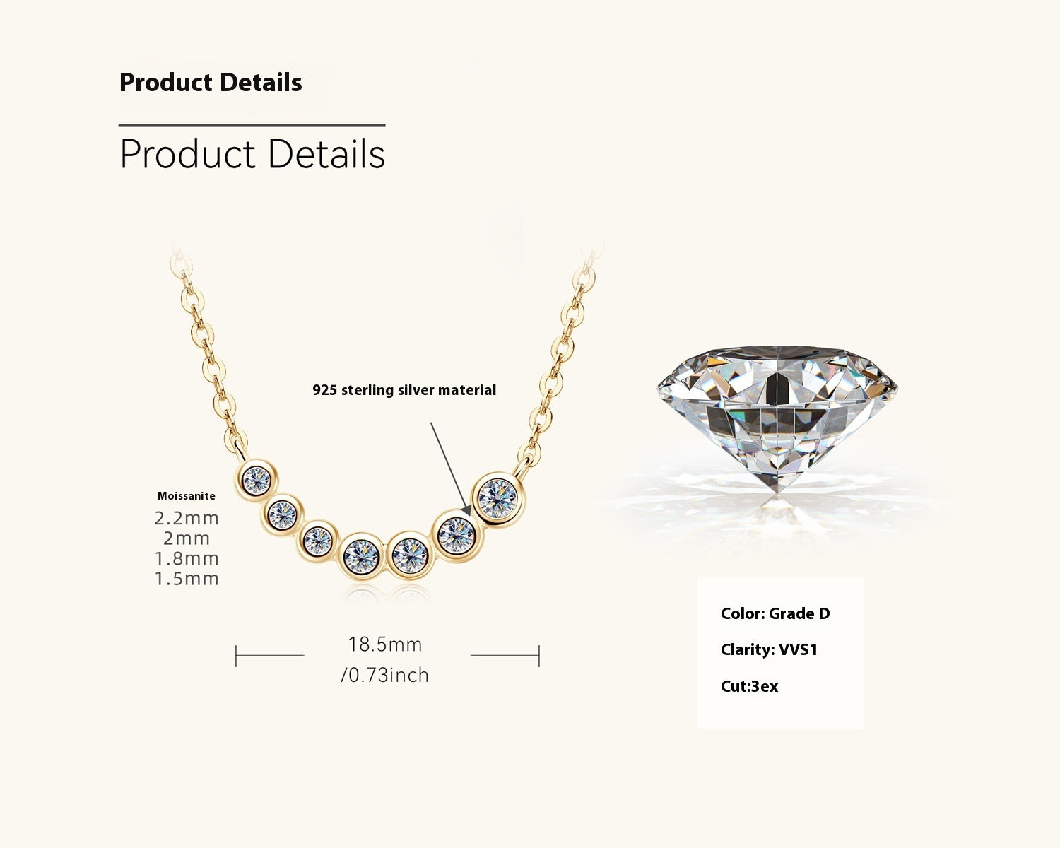 Simple Diamond Pendant Necklace