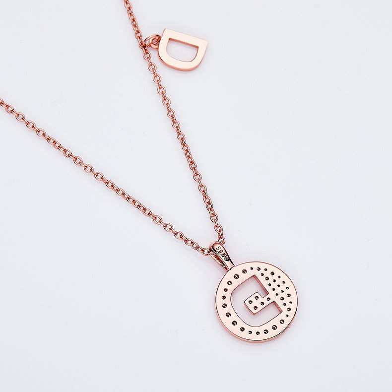 D Initial Moissanite Necklace