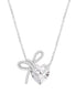 Diamond Bow Heart Necklace
