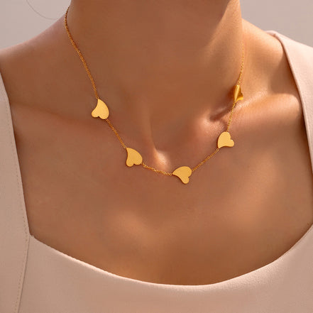 Heart Pendant Necklace | 18K Gold Titanium Steel | Minimalist Luxury