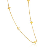 Gold Cross Charm Necklace