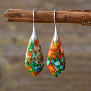 Geometric Stone Pendant Earrings for Women