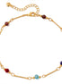 Gold Geometric Crystal Anklet for Women