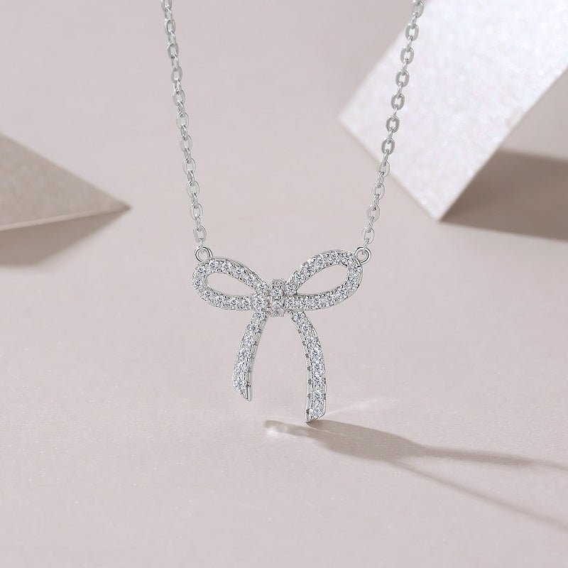 Hexagon Solitaire Moissanite Pendant Necklace