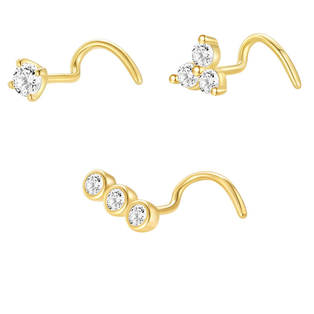 Crystal Nose Ring S925 Silver
