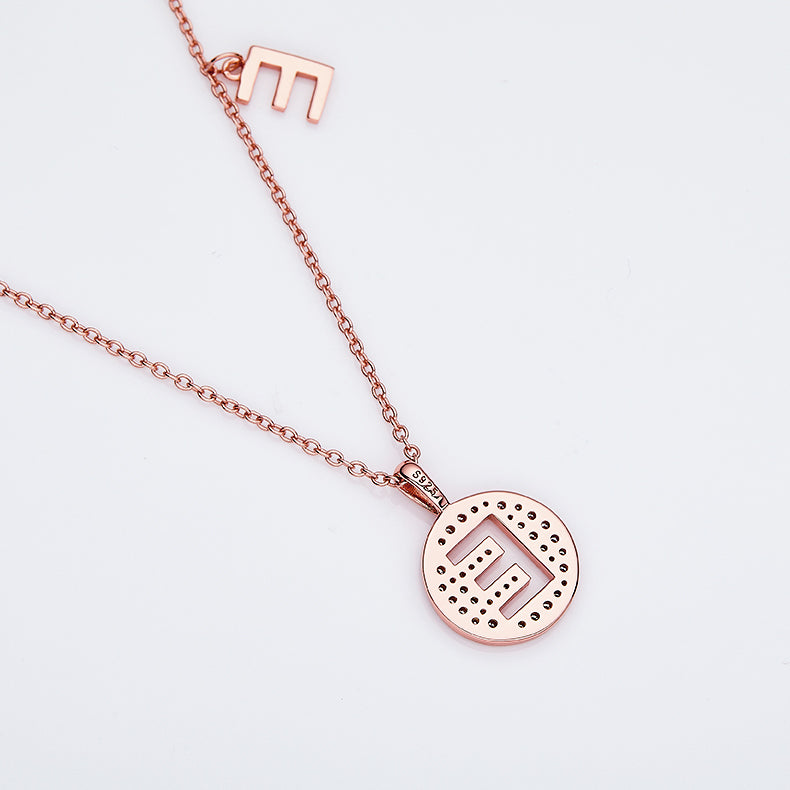 E Initial Moissanite Necklace