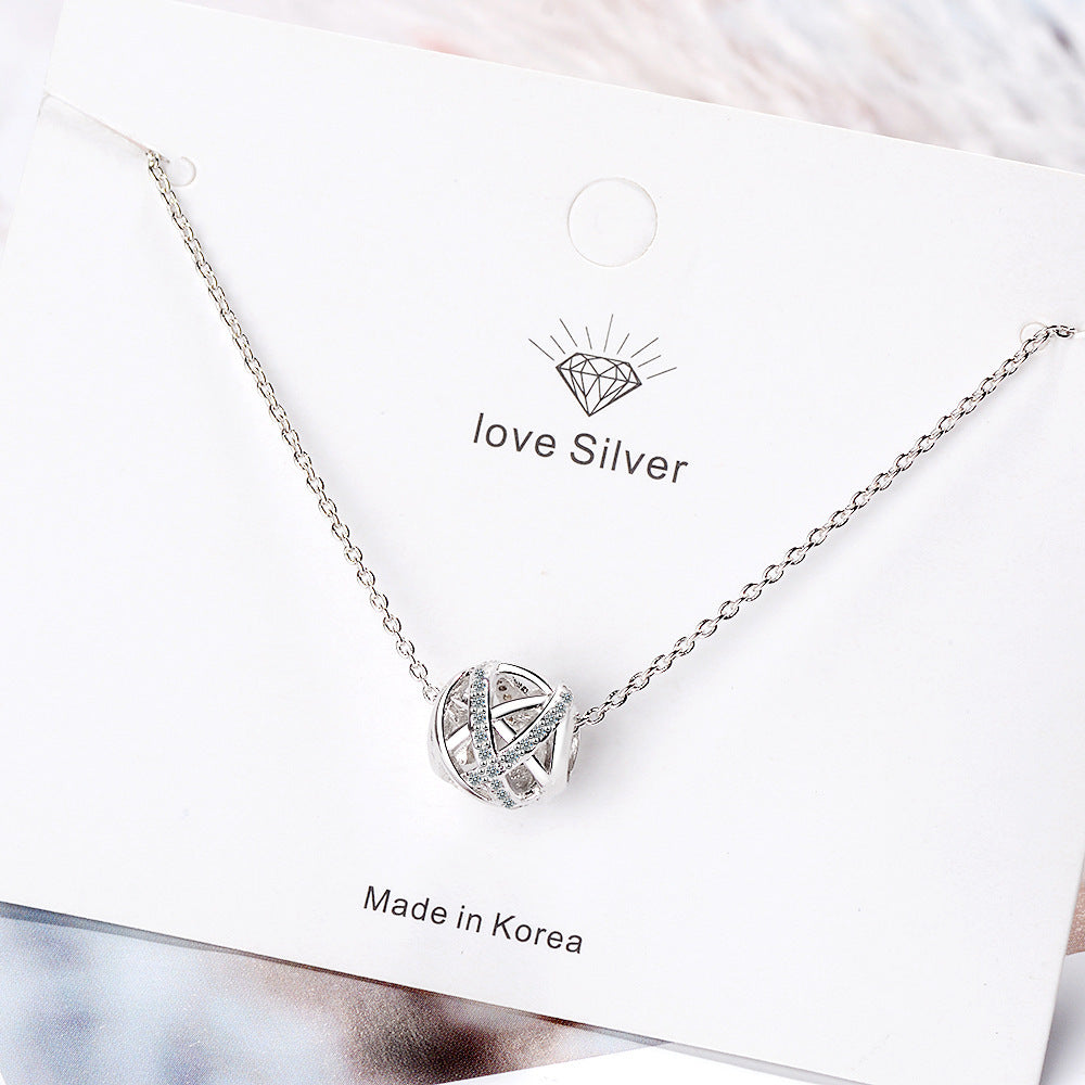 Minimalist Diamond Studded Hollow Necklace