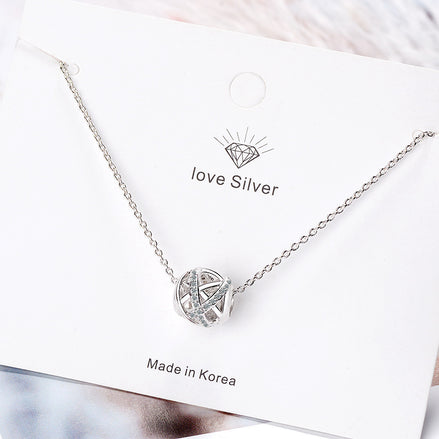 Minimalist Diamond Studded Hollow Necklace