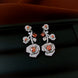 Retro Zircon Rose Flower Earrings & Necklace Set