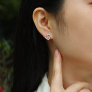 Delicate Moissanite Stud Earrings | Platinum-Plated S925 Silver