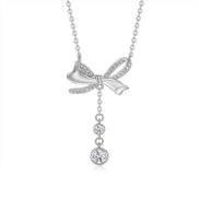 Halo Moissanite Necklace | Platinum-Plated S925 Silver | Minimalist