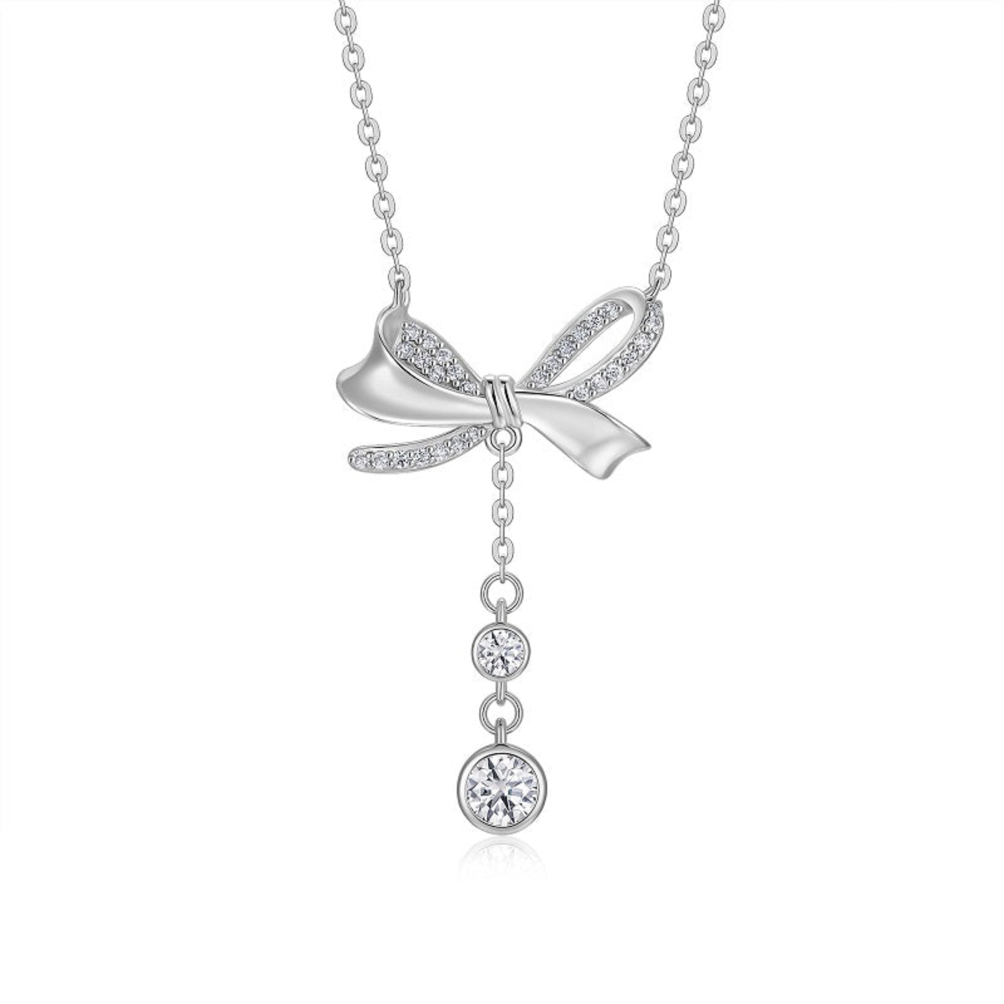 Halo Moissanite Necklace | Platinum-Plated S925 Silver | Minimalist