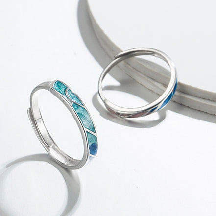 Sterling Silver Matching Couple Rings Set