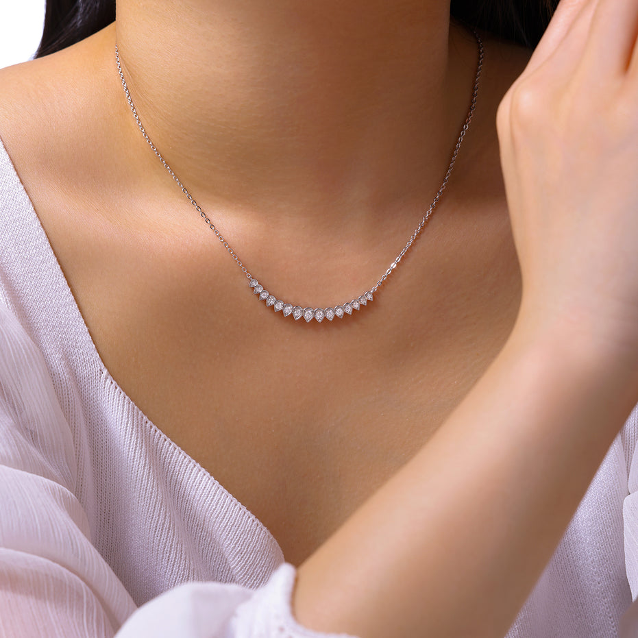 Morganite Cross Chain Necklace
