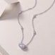 Egg-Shape Moissanite Pendant Necklace | Platinum S925 Silver | Minimalist