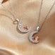 Diamond Moon Glossy Pendant Necklace