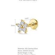Sunflower Diamond Sterling Earrings