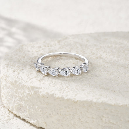 Minimalist Morganite Diamond Ring