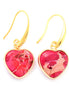 Natural Stone Heart Earrings for Women