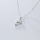 Sterling Silver Elk Diamond Necklace
