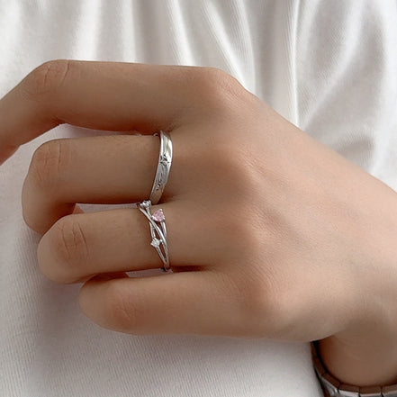 Heart Shaped Diamond Band Ring