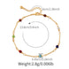 Gold Geometric Crystal Anklet for Women
