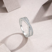 Morganite Minimalist Ring | Platinum-Plated S925 Silver