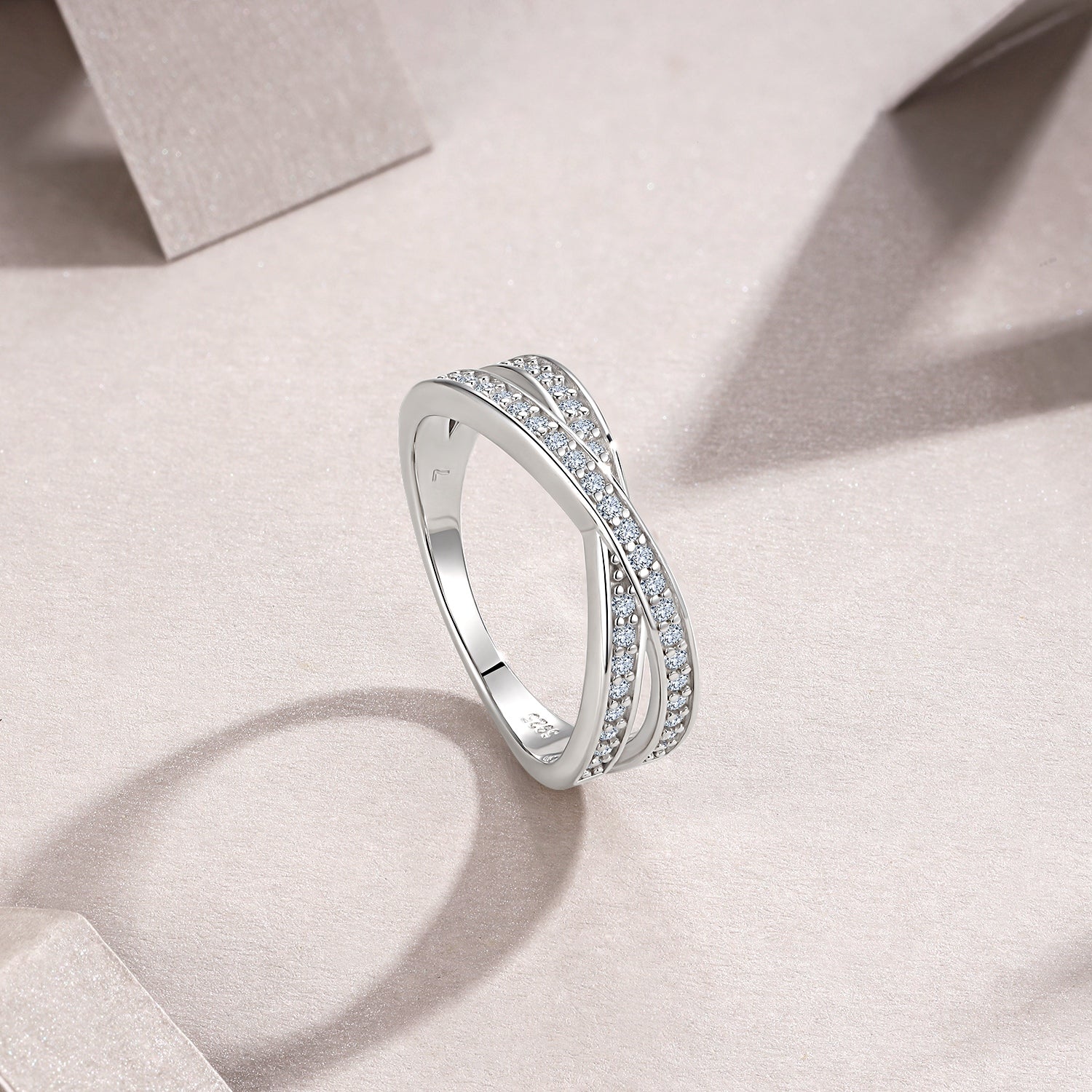 Morganite Minimalist Ring | Platinum-Plated S925 Silver