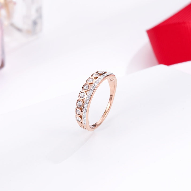 Rose Gold Diamond Ring for Women