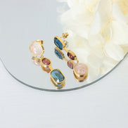 Crystal & Stone Drop Earrings for Women