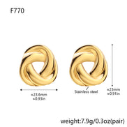 Gold Geometric Irregular Earrings for Women