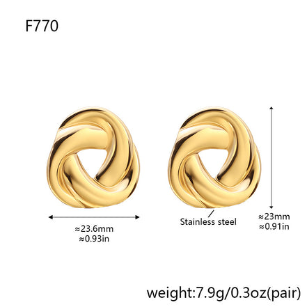 Gold Geometric Irregular Earrings for Women