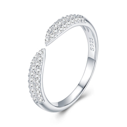Morganite Solitaire Ring | Platinum-Plated S925 Silver | Jubris