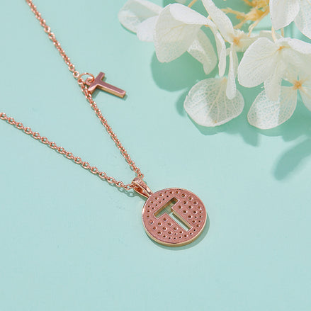 T Initial Moissanite Necklace