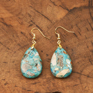Natural Stone Teardrop Earrings for Women